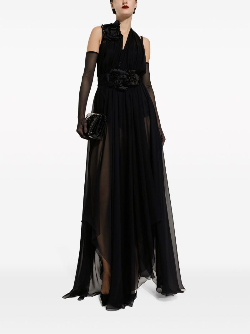 Black Silk Maxi Dress