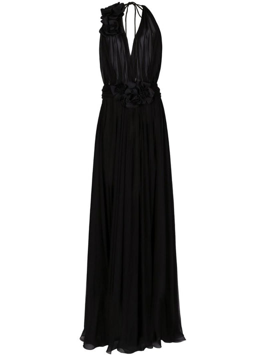 Black Silk Maxi Dress