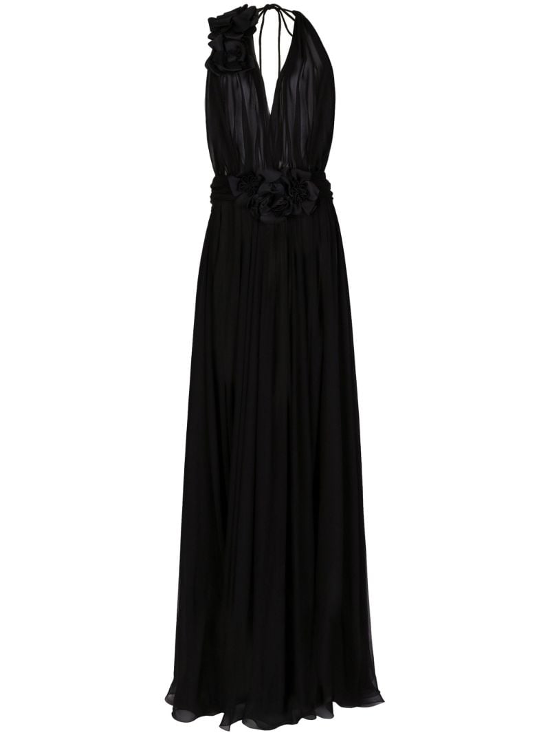 Black Silk Maxi Dress