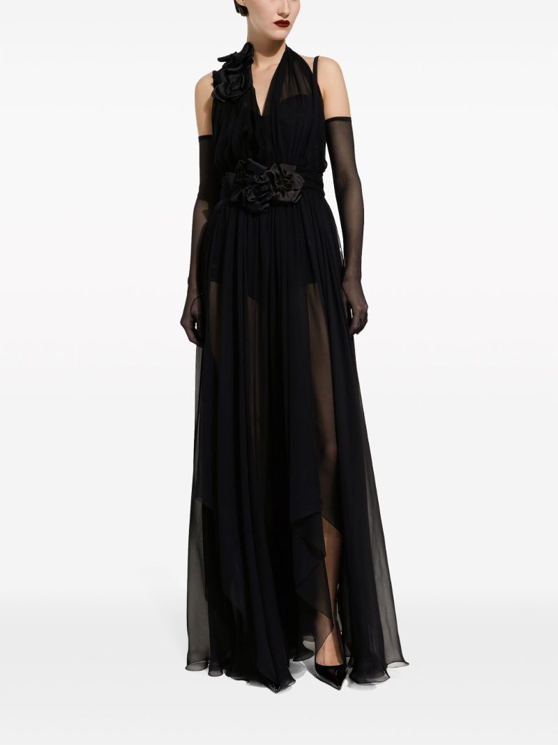 Black Silk Maxi Dress