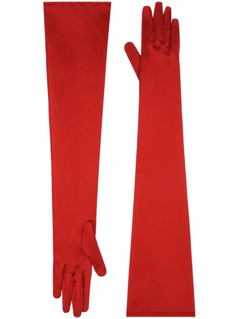 Red Kim Satin Gloves