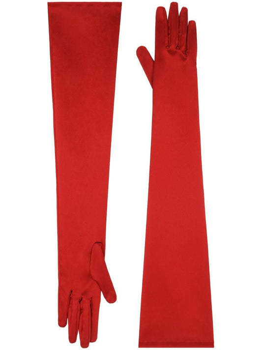 Red Kim Satin Gloves