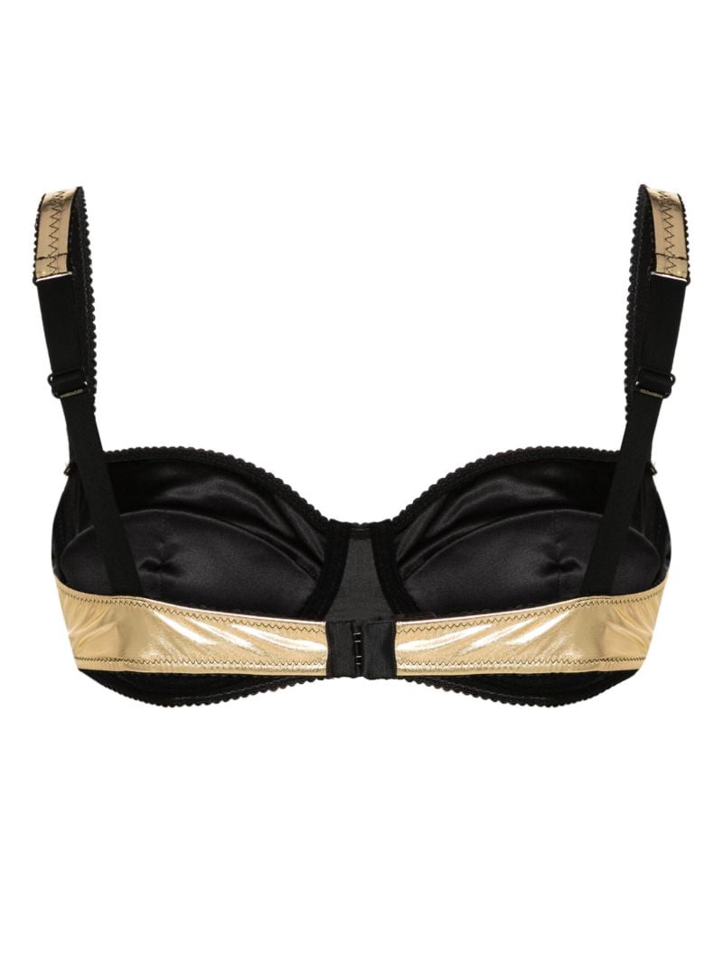 Gold-tone Satin Balconette Bra