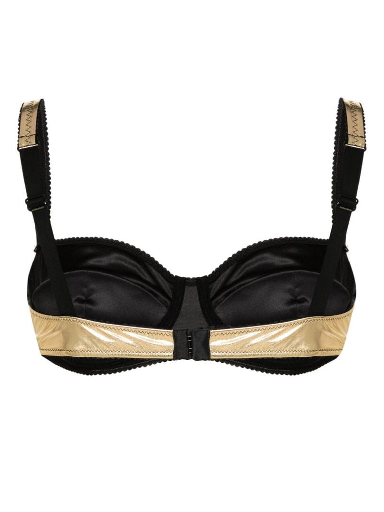 Gold-tone Satin Balconette Bra