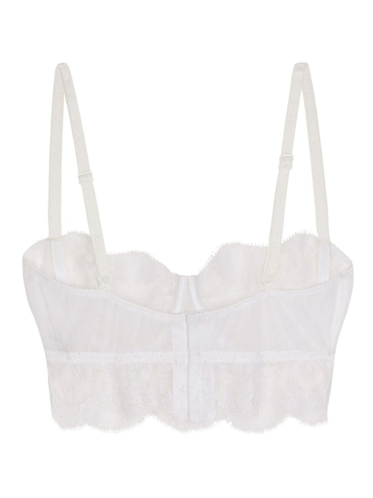 White Chantilly-lace Balconette Bra