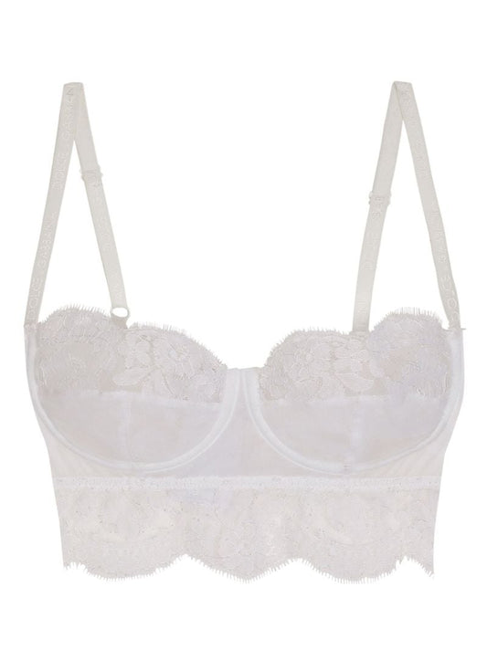 White Chantilly-lace Balconette Bra