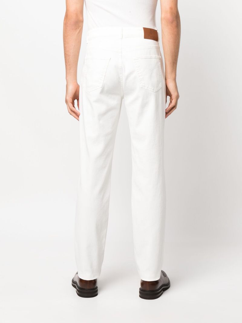White Mid-rise Slim Jeans