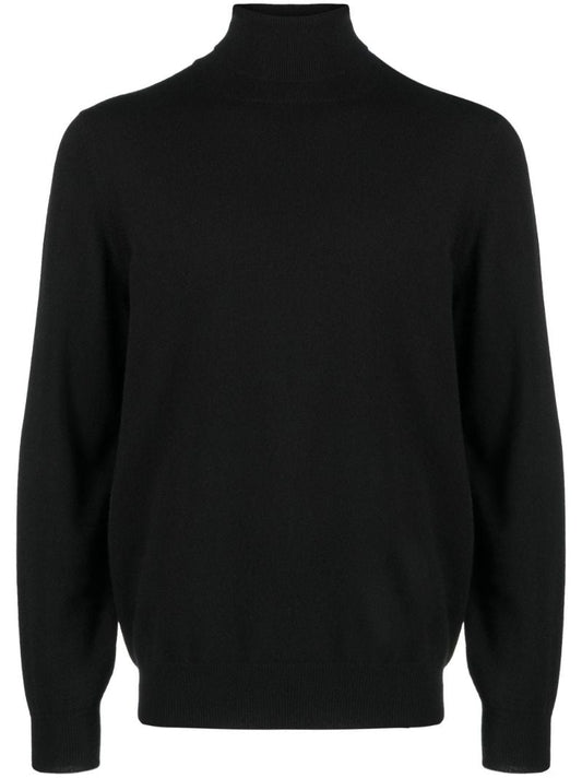Black Roll-neck Cashmere Sweater