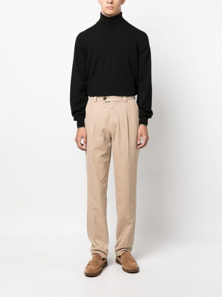 Black Roll-neck Cashmere Sweater