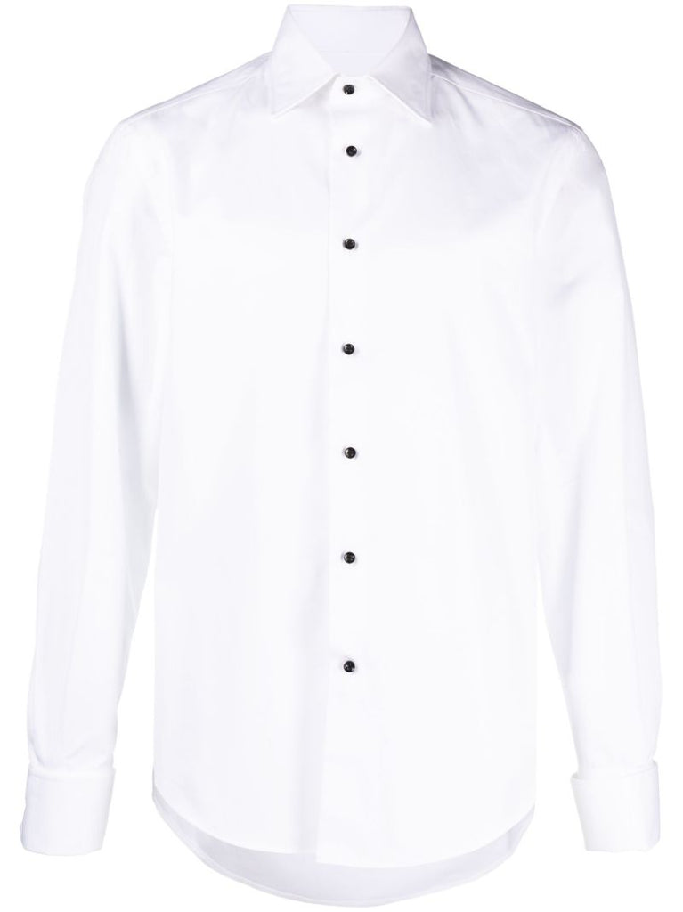 White Long-sleeve Cotton Shirt