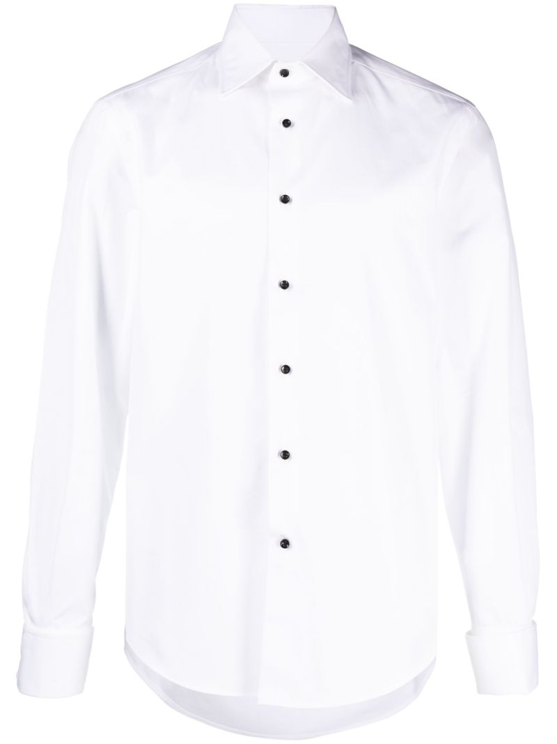 White Long-sleeve Cotton Shirt