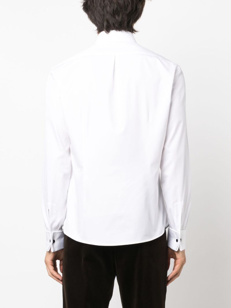 White Long-sleeve Cotton Shirt