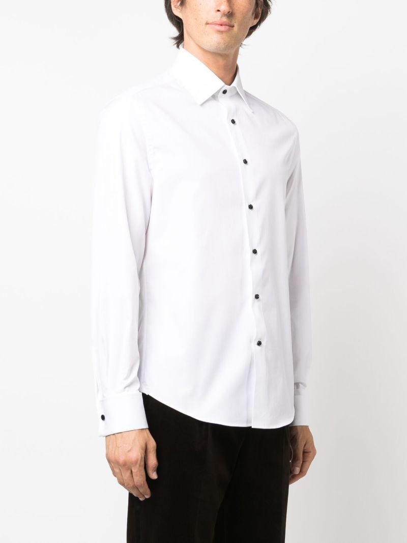 White Long-sleeve Cotton Shirt