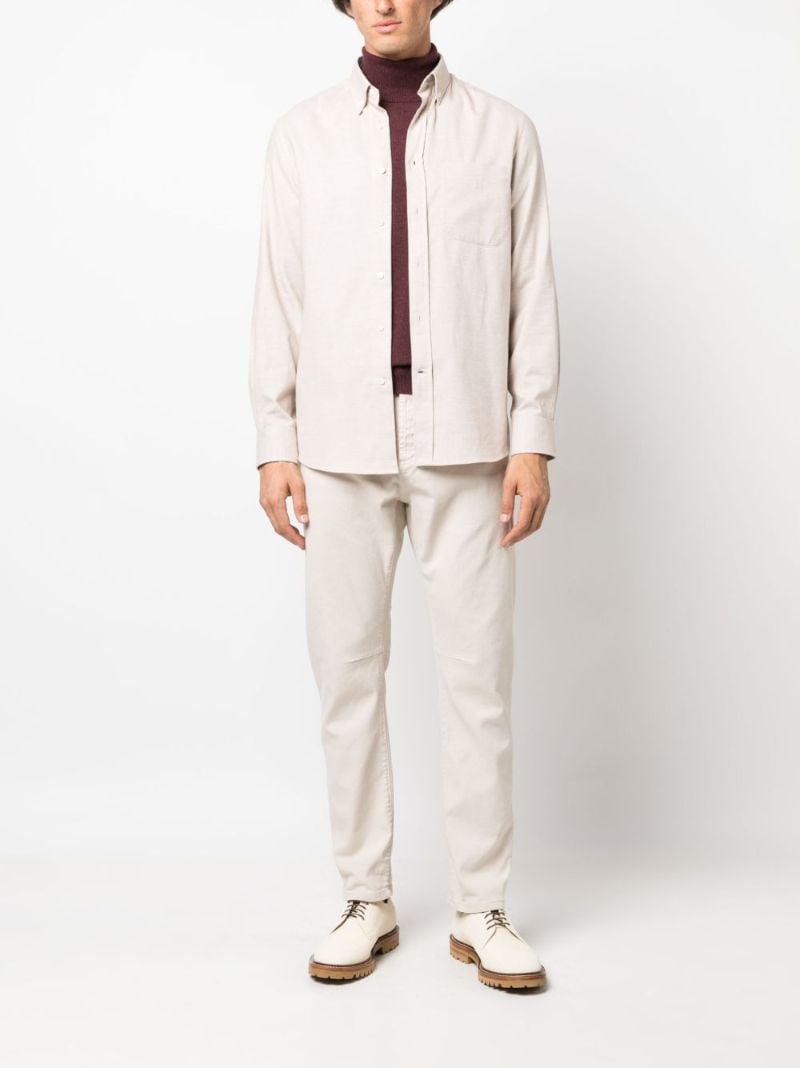 Neutral Garment-dyed Tapered Jeans