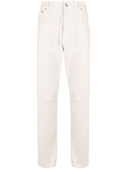 Neutral Garment-dyed Tapered Jeans