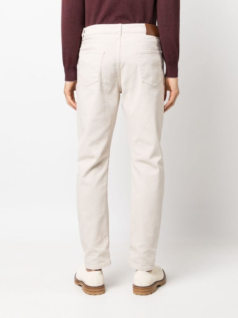 Neutral Garment-dyed Tapered Jeans