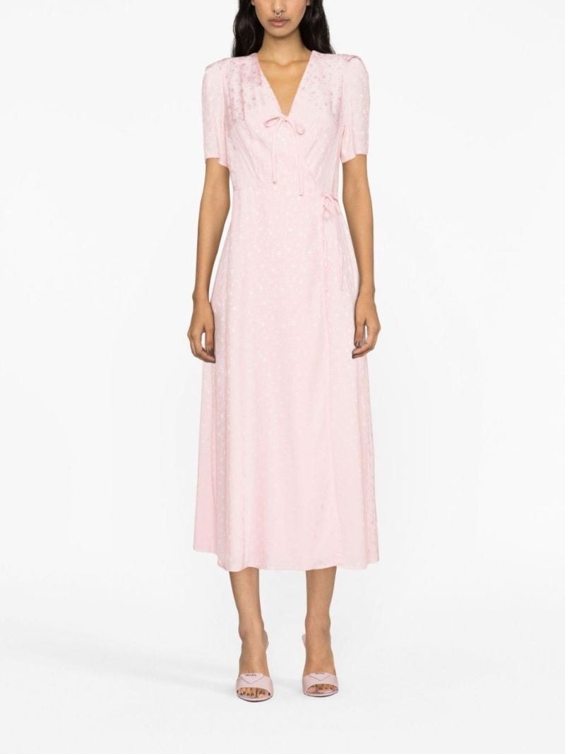 Pink Lola Printed Midi Dress