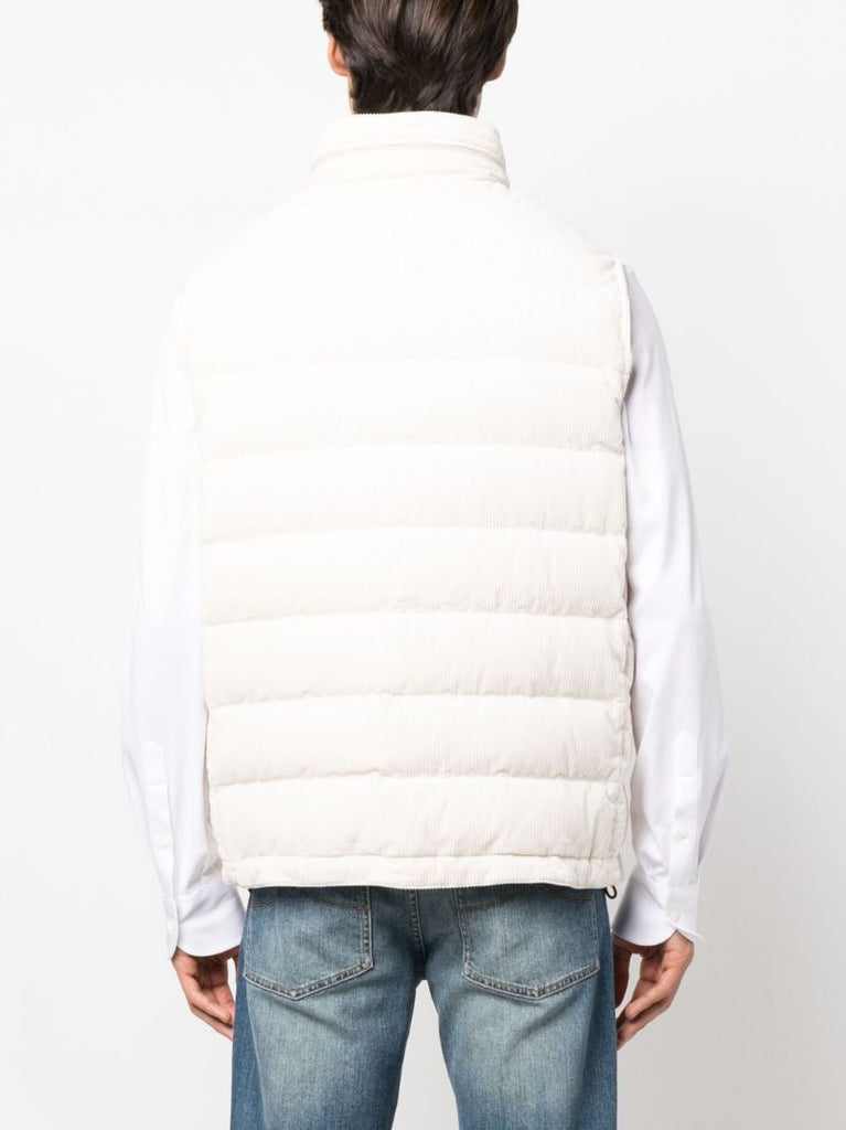 Neutral Quilted Corduroy Vest