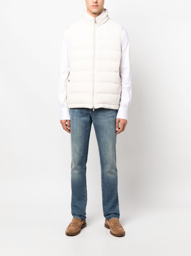 Neutral Quilted Corduroy Vest
