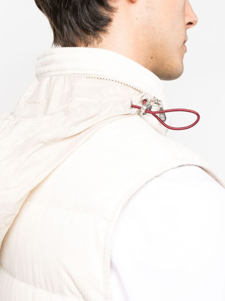 Neutral Quilted Corduroy Vest