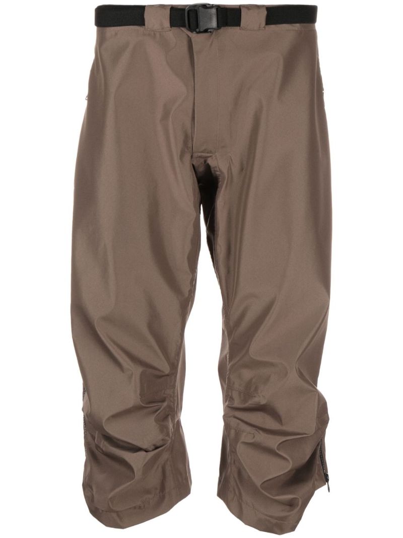 Brown Cut Arc Shorts