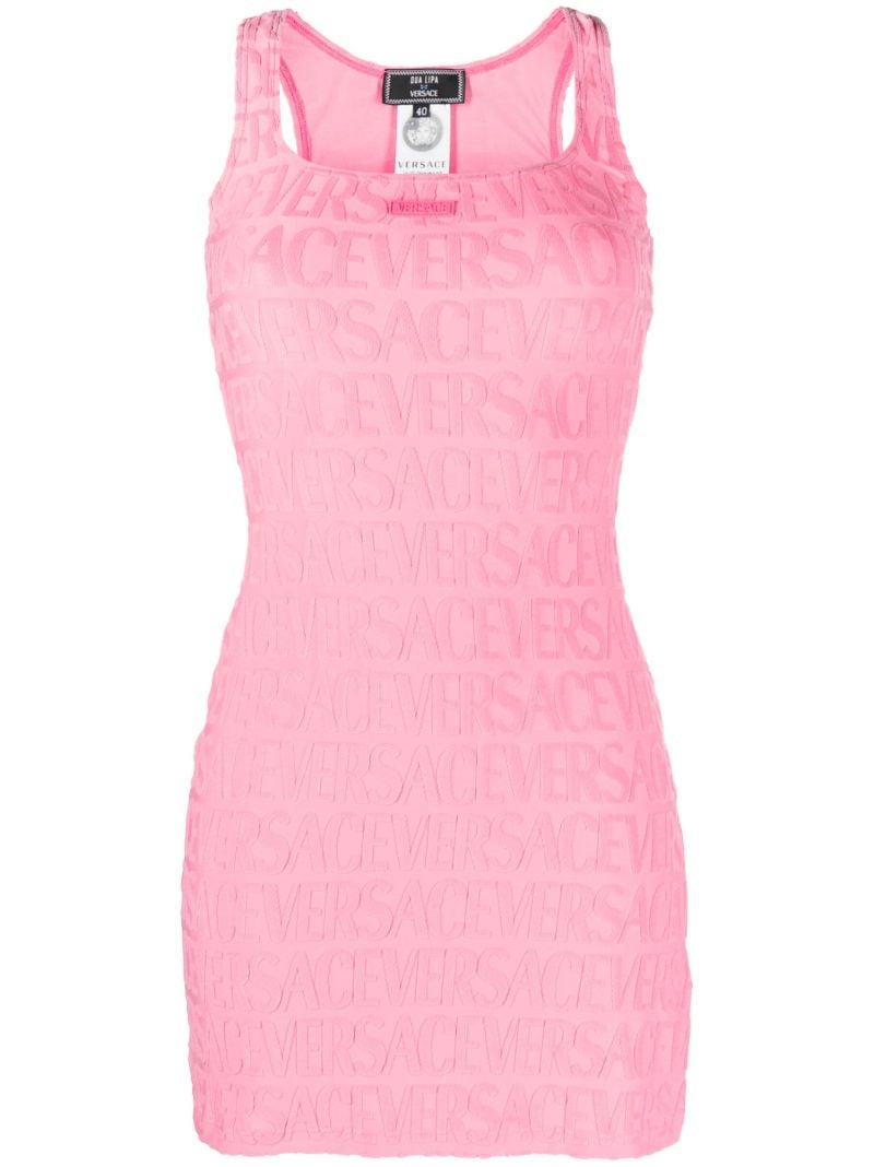 Pink Logo Print Dress