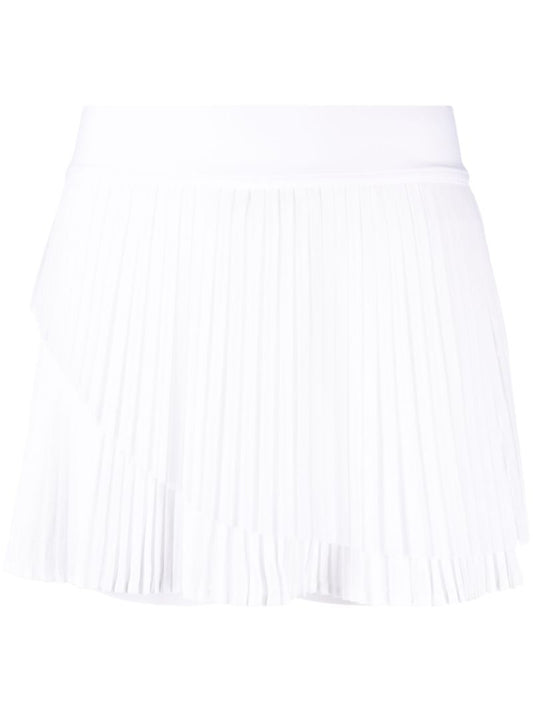 White Tiered Pleated Tennis Skirt