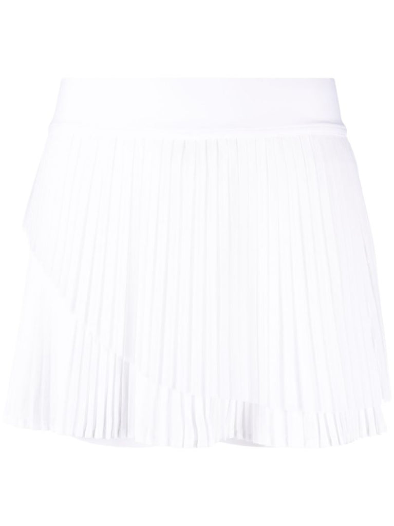 White Tiered Pleated Tennis Skirt