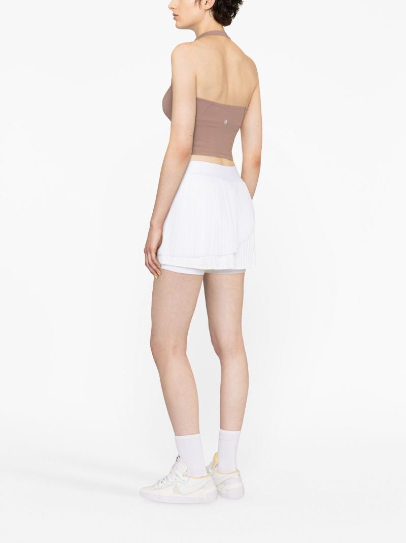 White Tiered Pleated Tennis Skirt