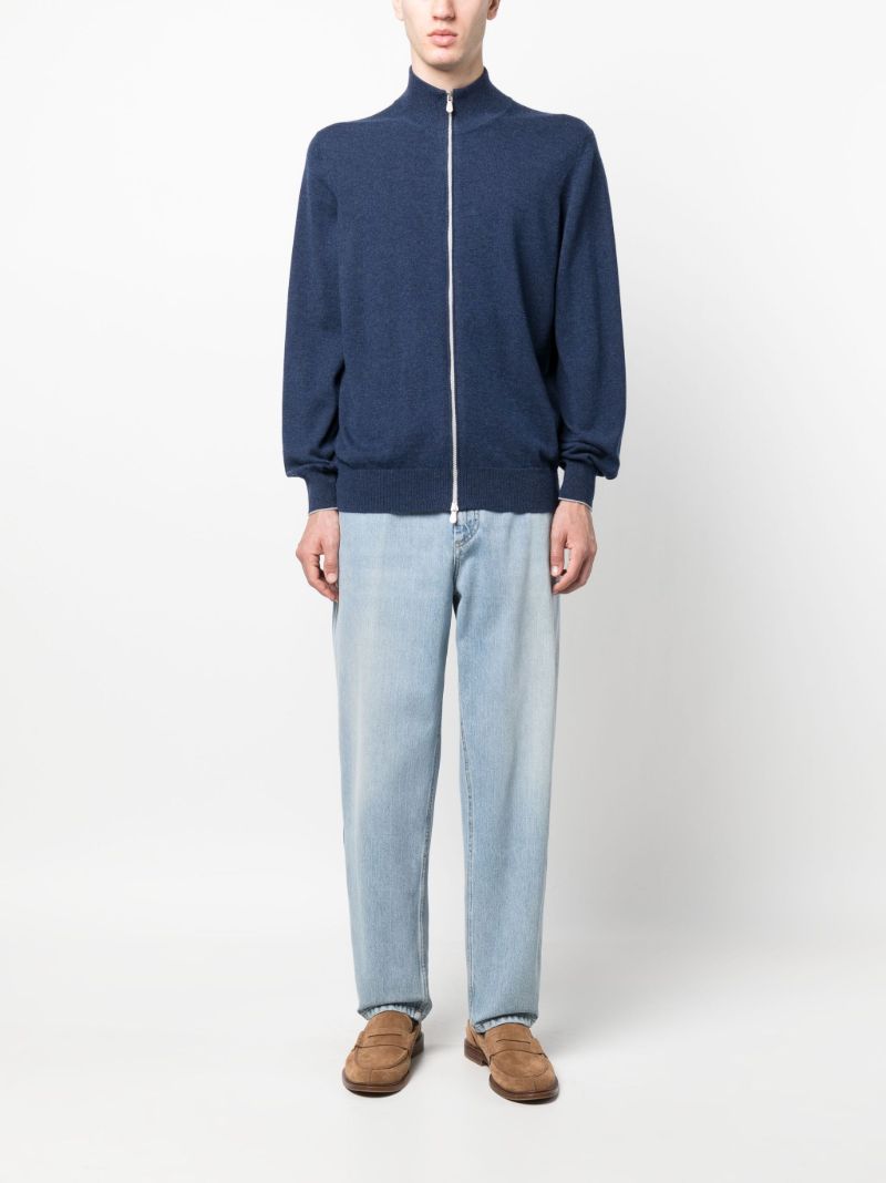Blue Straight-leg Denim Jeans