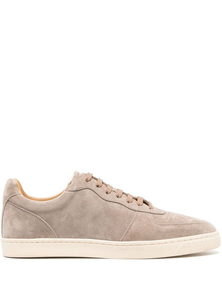 Neutral Suede Low-top Sneakers