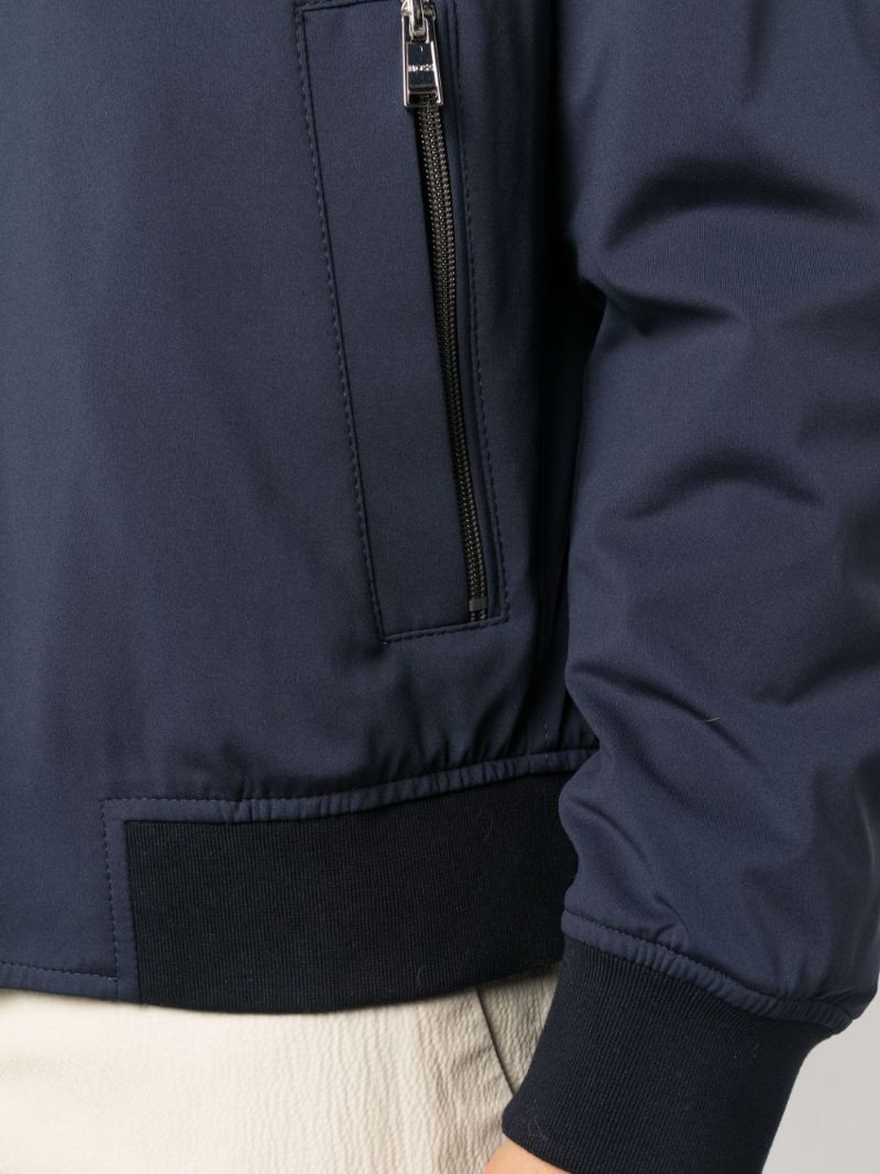 Blue Zip-up Bomber Jacket