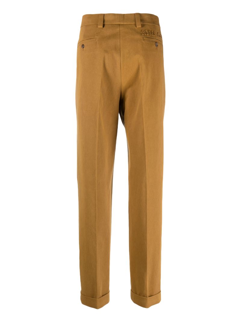 Yellow Cotton Gabardine Trousers