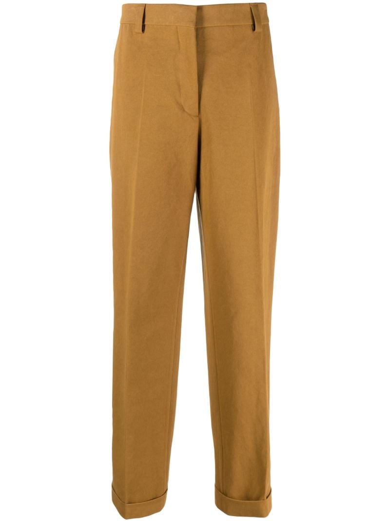 Yellow Cotton Gabardine Trousers