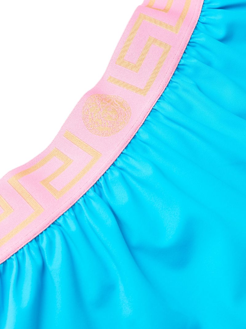 Blue La Greca Print Shorts