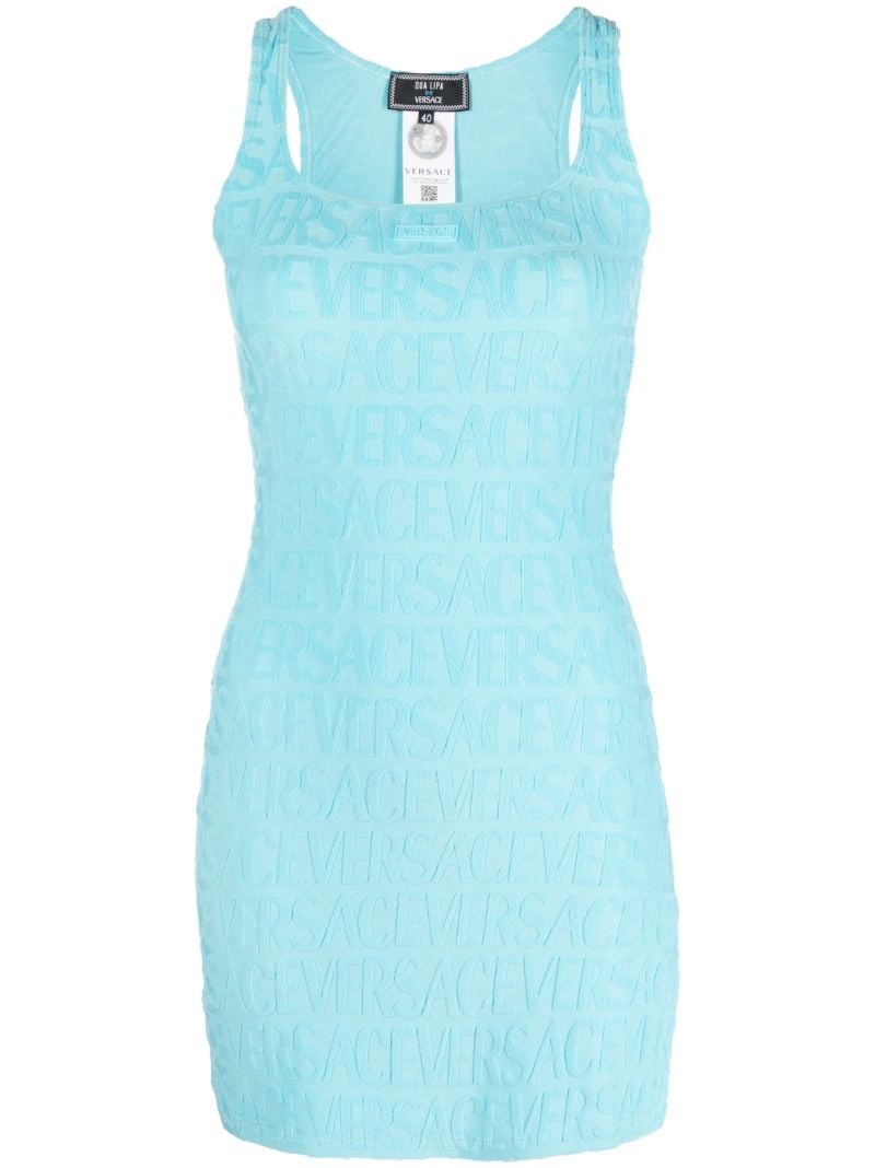 Blue Versace Allover Mini Dress