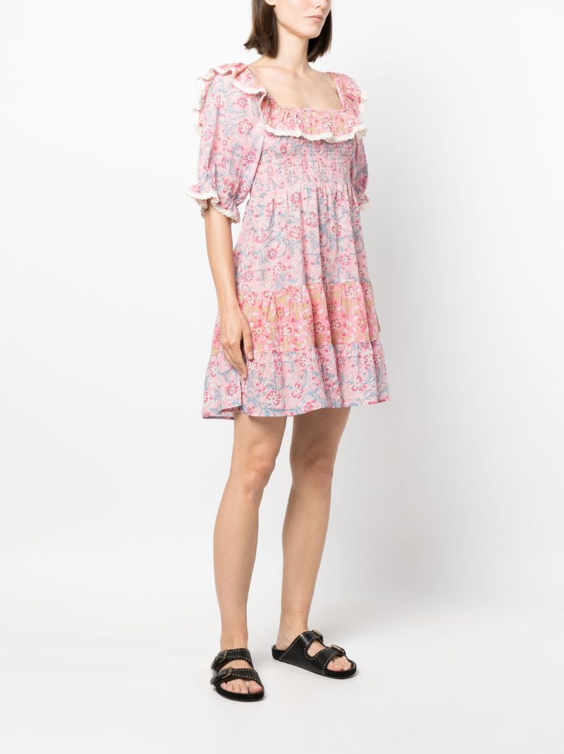 Pink Harlow Floral Print Midi Dress