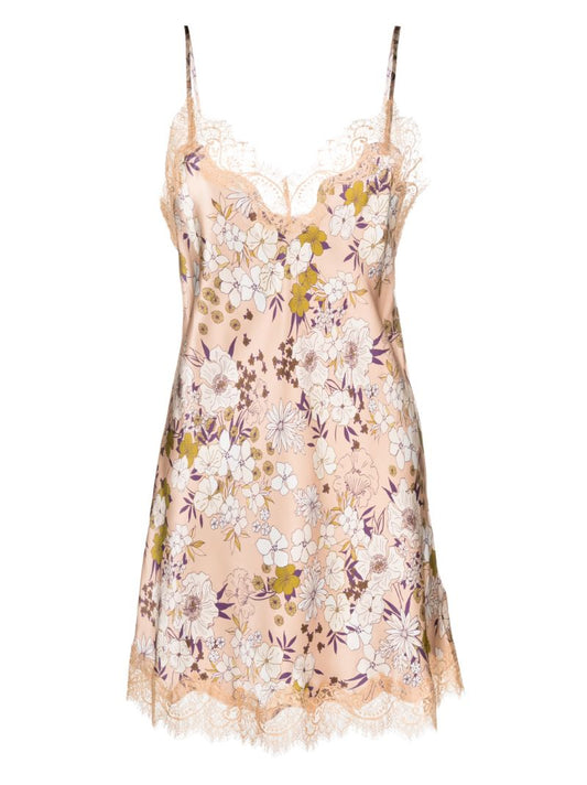 Pink Scarlett Floral Print Night Dress