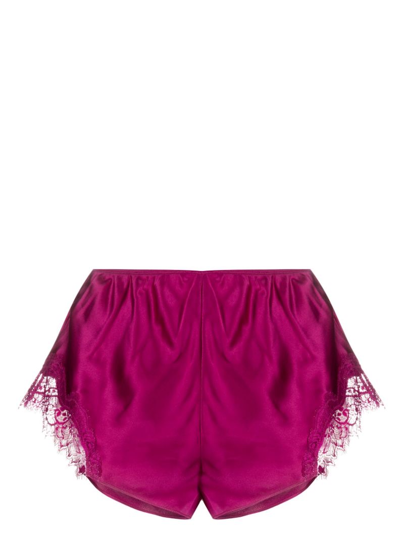 Pink Silk Lace Trim Knickers
