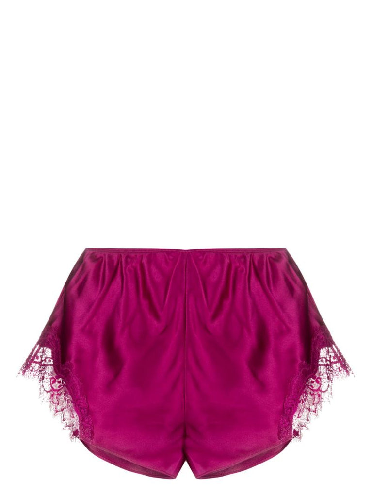 Pink Silk Lace Trim Knickers