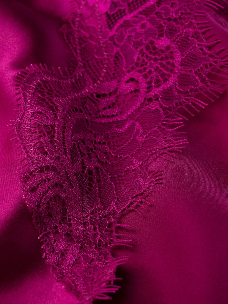 Pink Silk Lace Trim Knickers