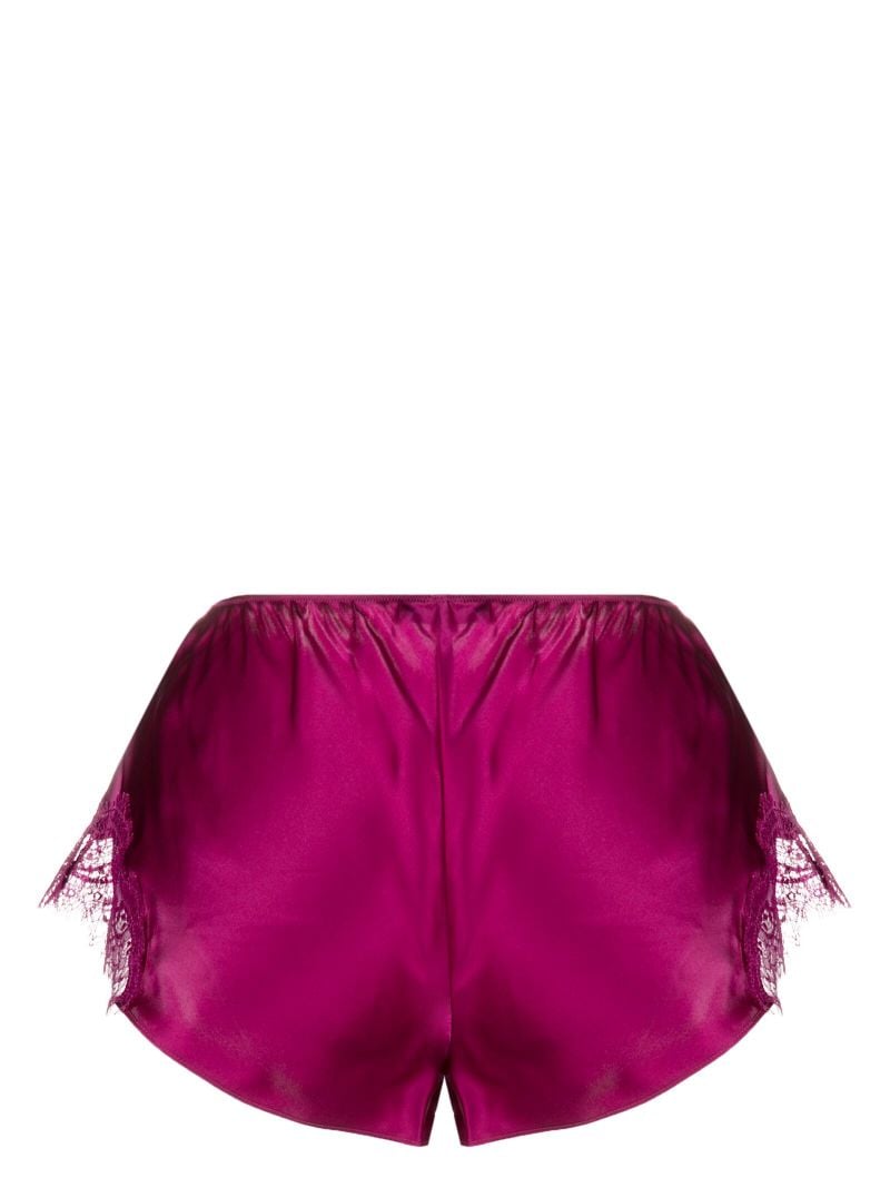 Pink Silk Lace Trim Knickers