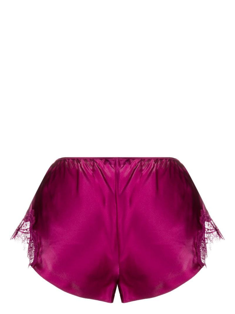 Pink Silk Lace Trim Knickers