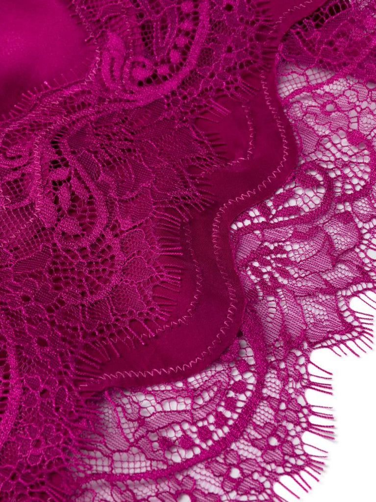 Pink Silk Lace Trim Slip