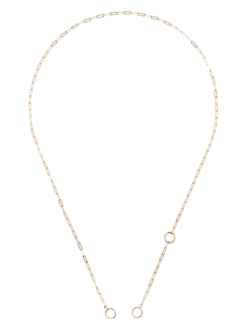 14k Yellow Gold 3-loop Square-link Chain Necklace