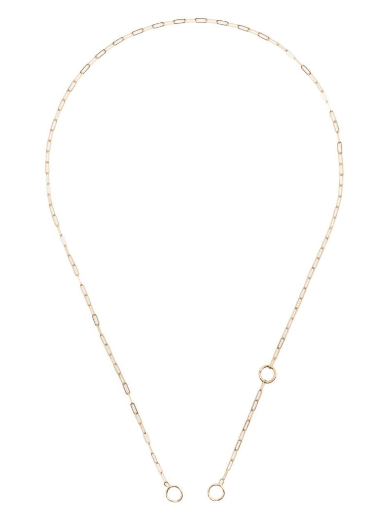 14k Yellow Gold 3-loop Square-link Chain Necklace