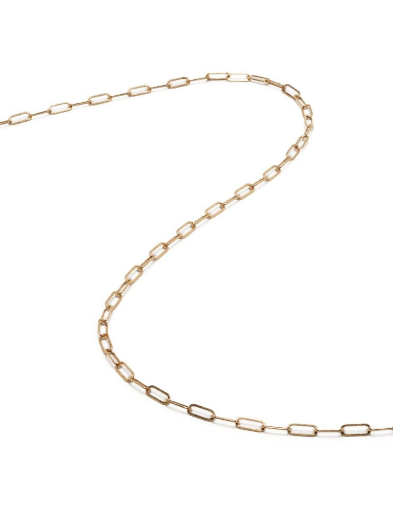 14k Yellow Gold 3-loop Square-link Chain Necklace
