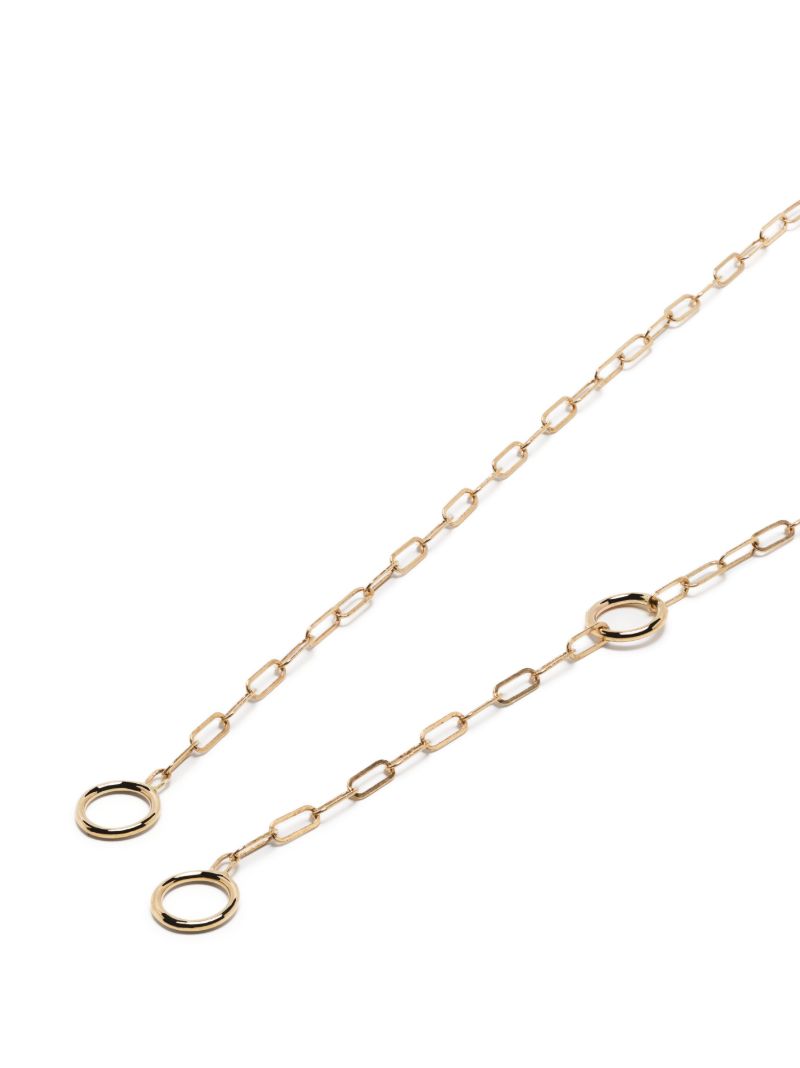 14k Yellow Gold 3-loop Square-link Chain Necklace