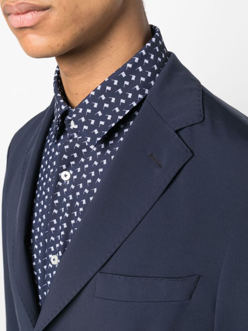 Blue Single-breasted Blazer