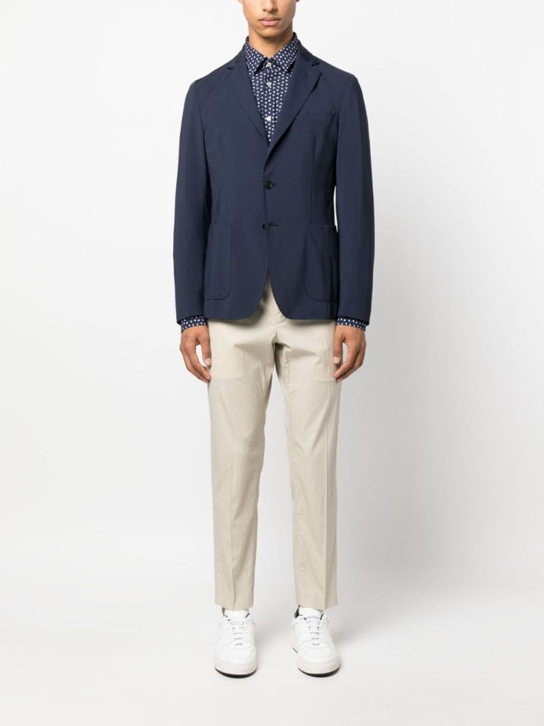Blue Single-breasted Blazer